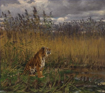 za Vastagh Un tigre en un paisaje Pinturas al óleo